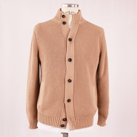 Filippo de Laurentiis patentstickad cardigan
