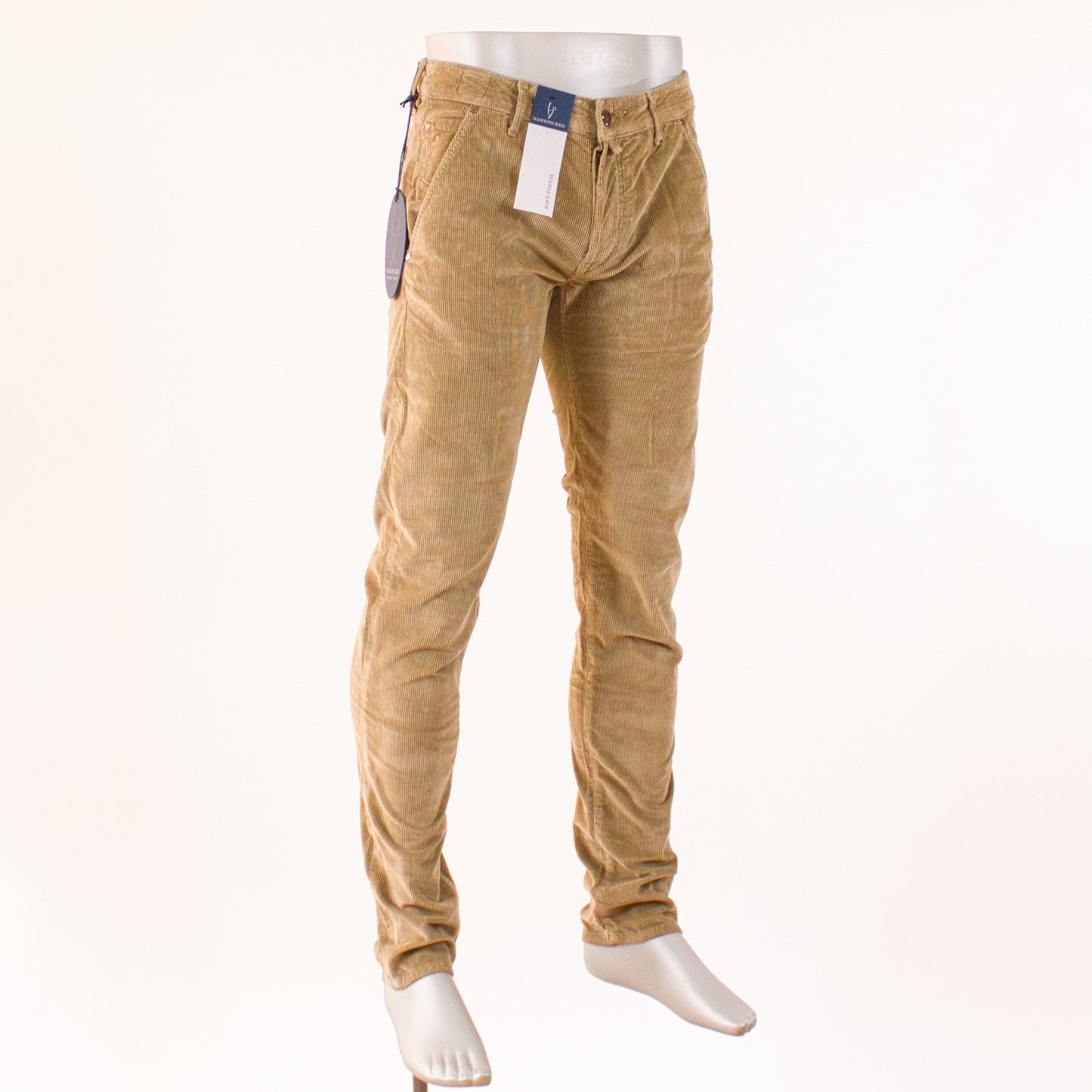 HandPicked 5-ficka Manchester, Mörkbeige