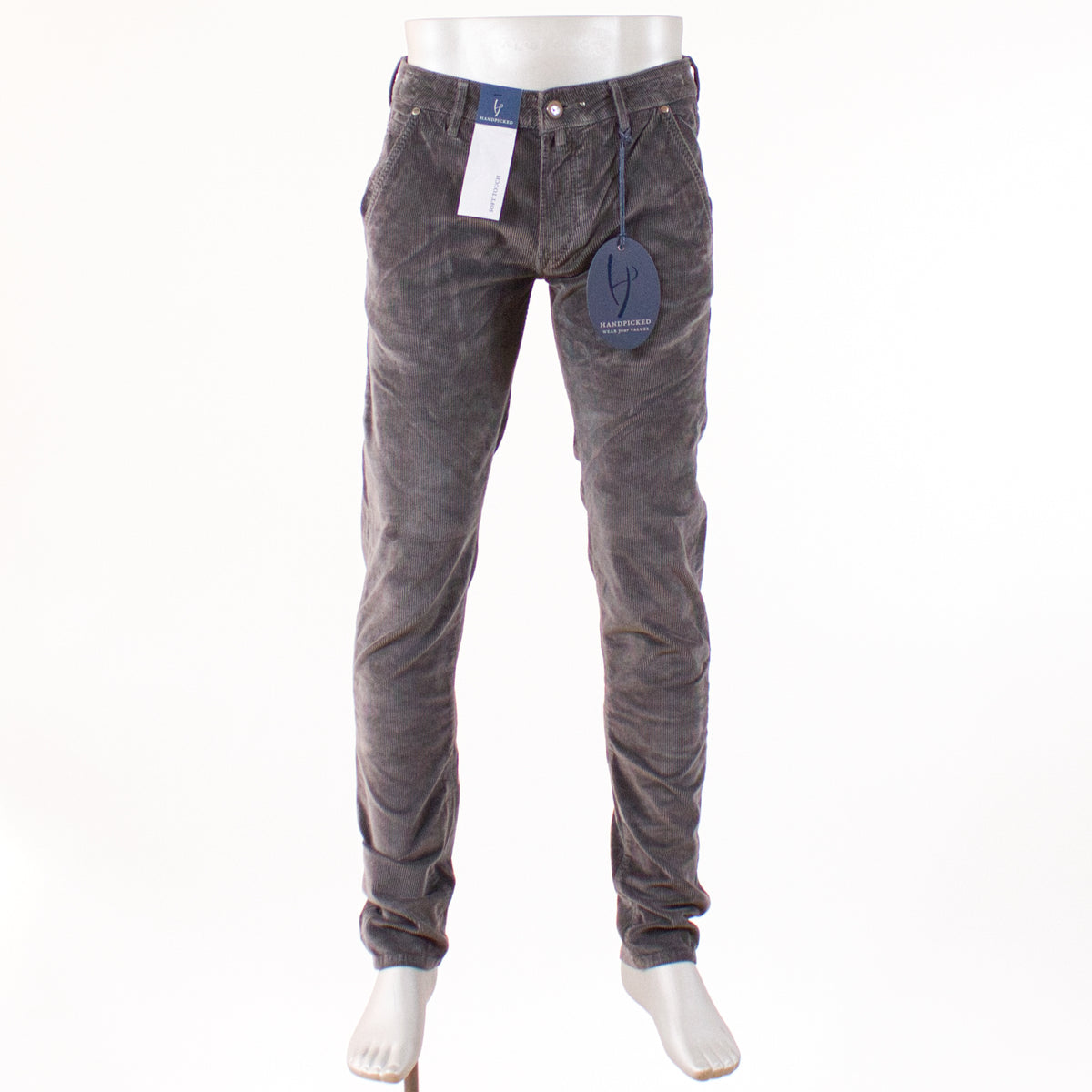HandPicked 5-ficka Manchester, Antracit