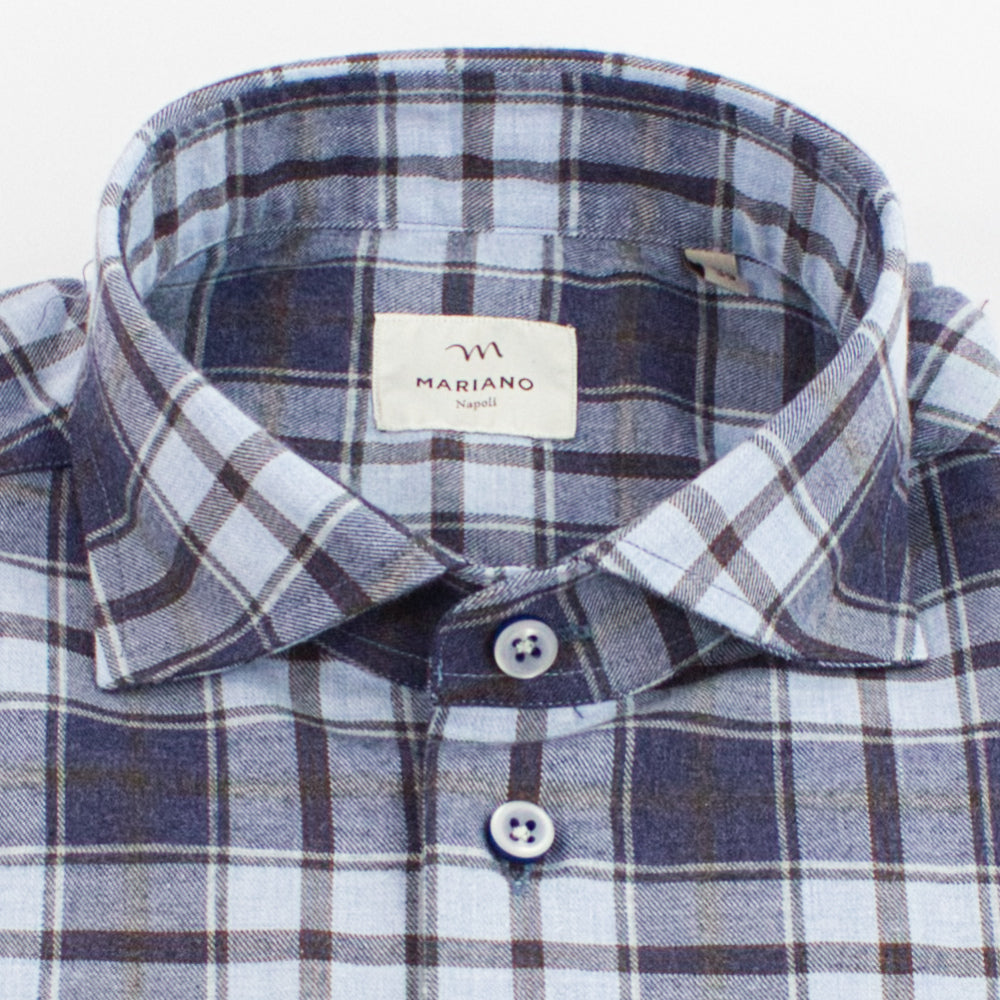 Mariano Napoli Flanellskjorta, Navy ruta